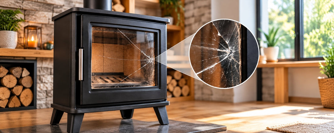 Why has my wood burner glass cracked?