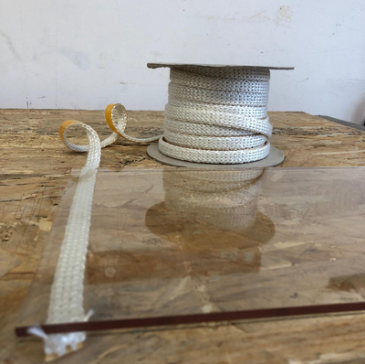 Self Adhesive Gasket Fibre Tape (White) – 1 Metre