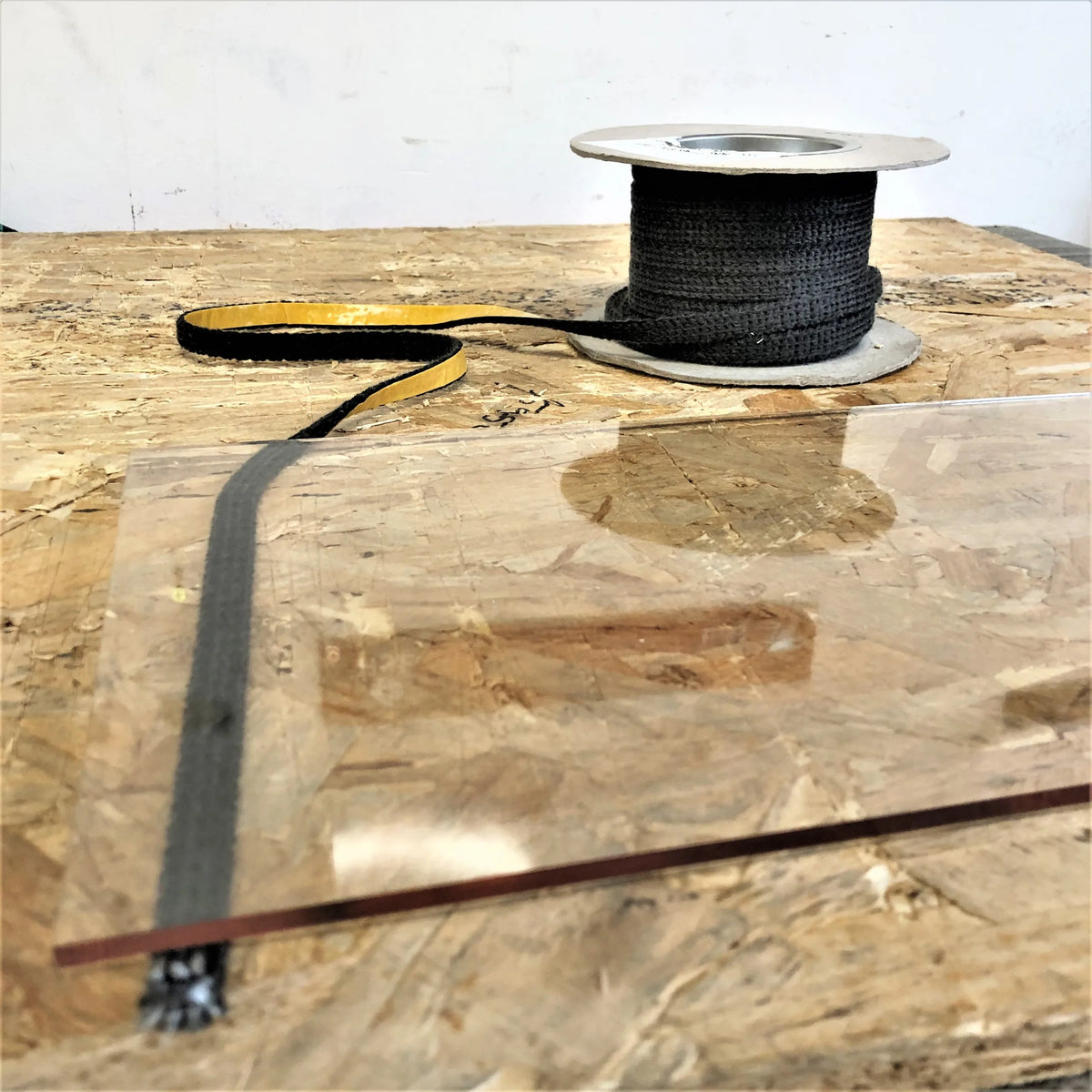 Self Adhesive Gasket Fibre Tape (Black) – 1 Metre